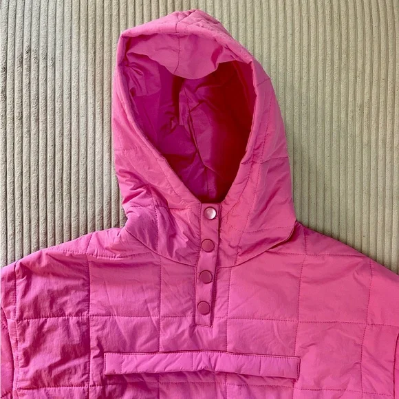 Quilted Pullover Packable Puffer Jacket Oversized Barbie Bubblegum Pink NWOT - Picture 8 of 13